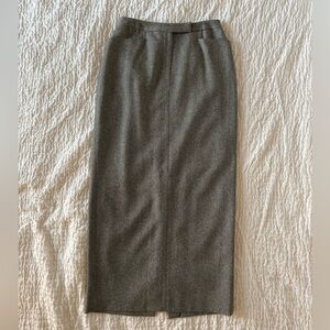 Ralph Lauren Gray Wool Pencil Skirt
